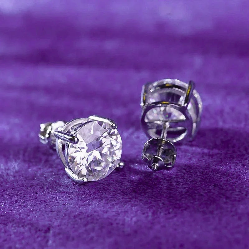 NØBIL's Flawless D Color VVS Moissanite Studs: Authentic Brilliance for Discerning Style
